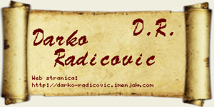 Darko Radicović vizit kartica